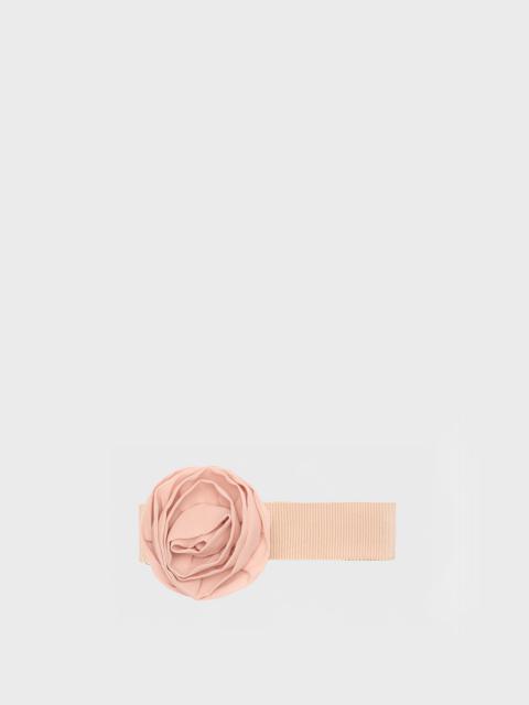 Blumarine GROSGRAIN CHOKER WITH GEORGETTE ROSE