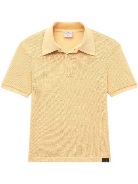courrèges logo-patch polo shirt