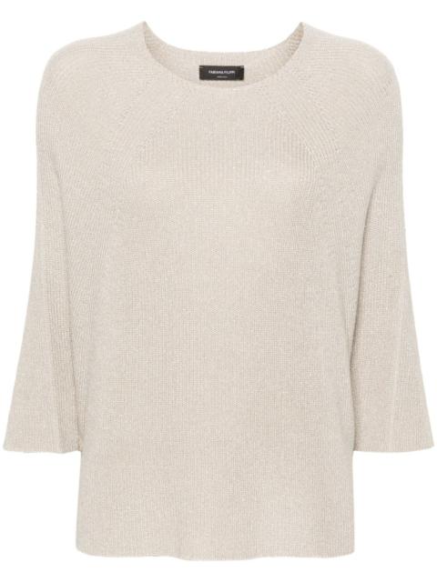 FABIANA FILIPPI metallic-threading batwing-sleeves jumper