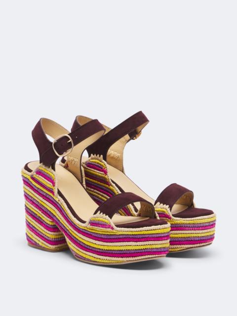 GABRIELA HEARST Sardis suede and raffia platform sandals
