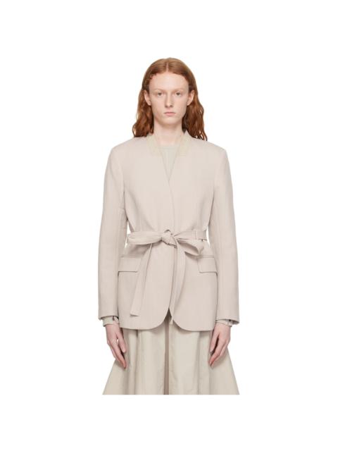 3.1 Phillip Lim Gray Waist Tie Blazer