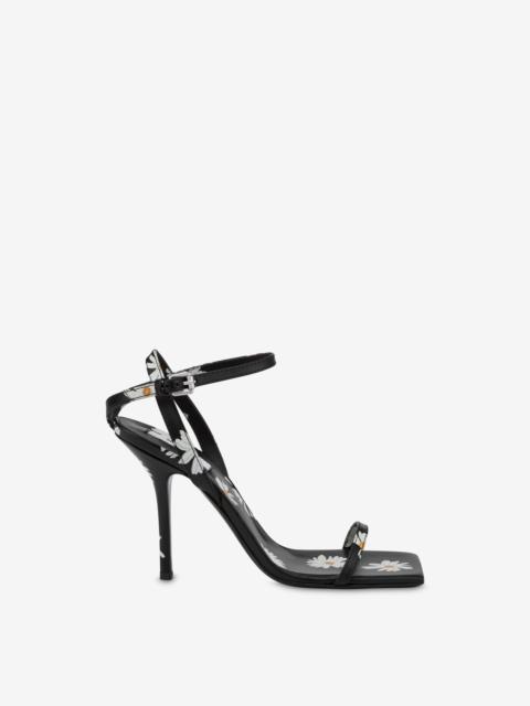 Moschino DAISY PRINT HIGH SANDALS
