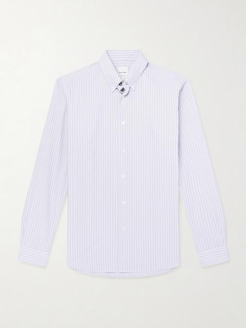 Paul Smith Button-Down Collar Striped Cotton-Poplin Shirt