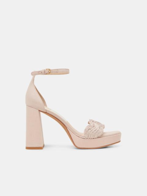 dolce vita PELTIN HEELS LIGHT PINK WOVEN RAFFIA