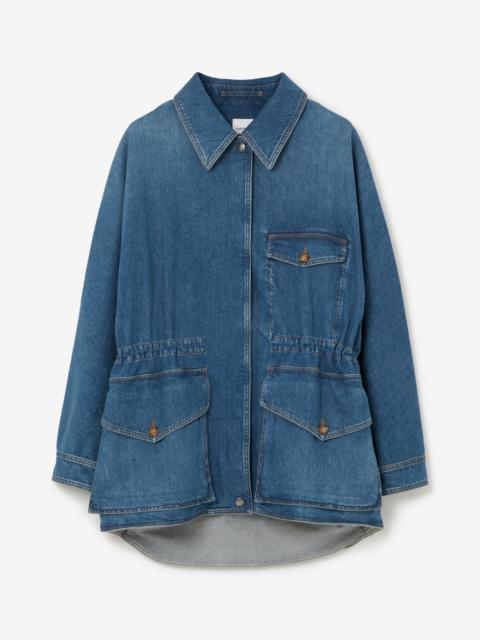 Stonewashed Denim Oversized Field Jacket