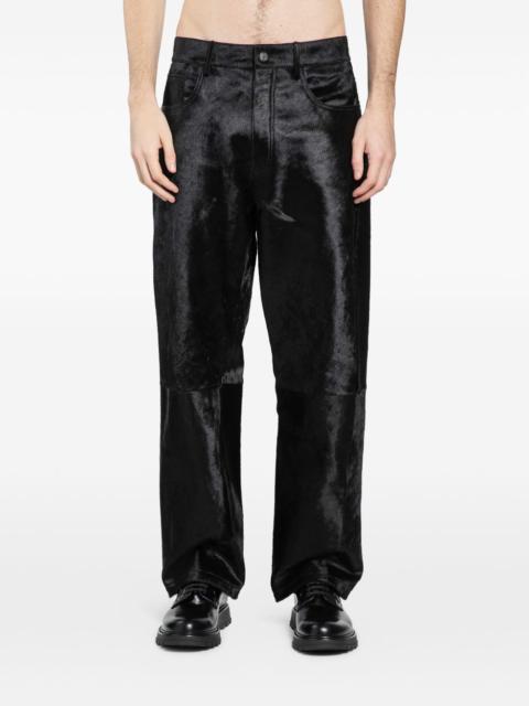 SUNFLOWER Wide Twist leather trousers