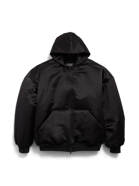 BALENCIAGA Padded Hoodie Jacket  in Black