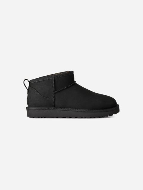 UGG ® Women's Classic Ultra Mini Nubuck Sheepskin Classic Boots in Black