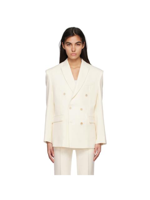 WARDROBE.NYC Off-White Double-Breasted Blazer