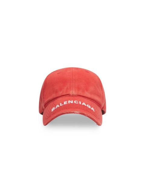 BALENCIAGA Men's Logo Visor Cap in Red