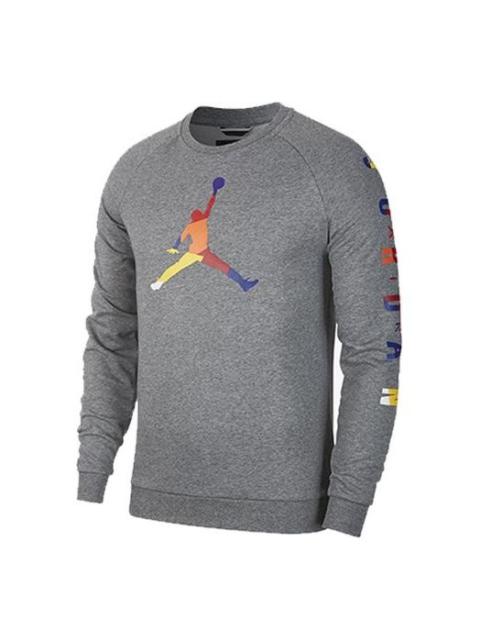 Jordan Air Jordan Athleisure Casual Sports Knit Round Neck Basketball Pullover Gray CQ7593-091