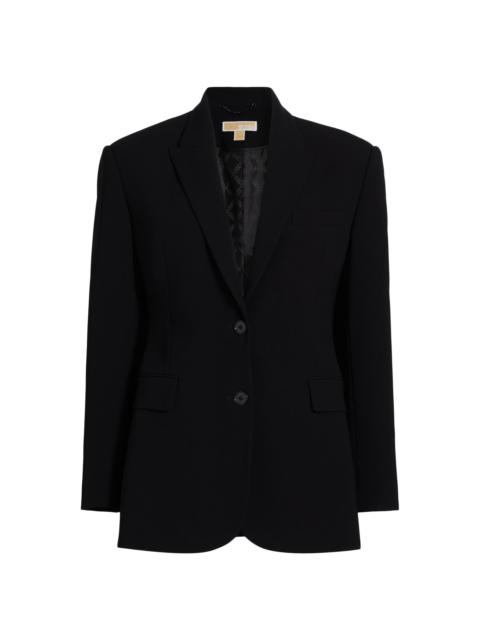 MICHAEL KORS Women's Wide Shoulder Fit Blazer - Black