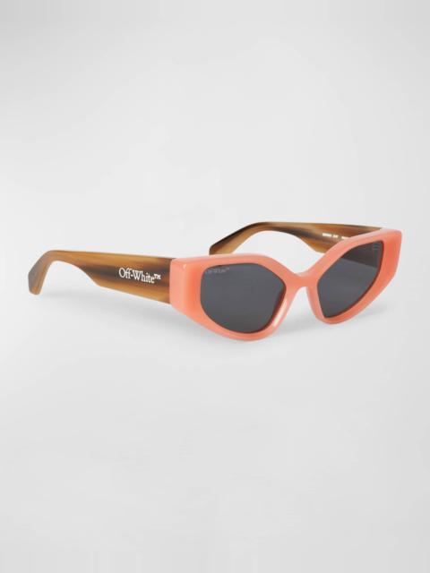 Off-White Memphis Beveled Acetate Cat-Eye Sunglasses