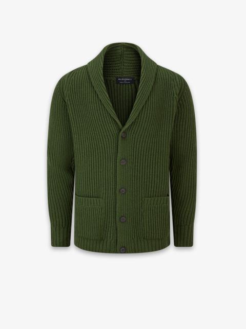 GLOVERALL Men's Shawl Collar Cardigan Army Green