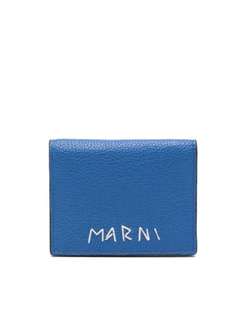 Marni logo-embroidered bi-fold wallet