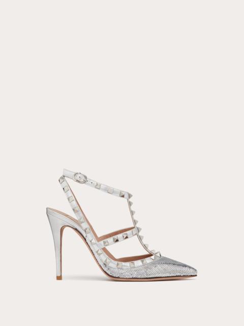 Valentino Rockstud 100mm sequinned 펌프
