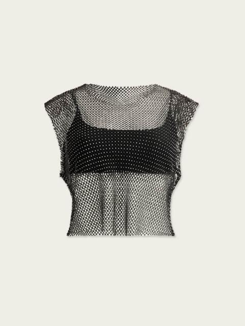 ALLSAINTS CALYTRIX SPARKLE FISH NET TOP