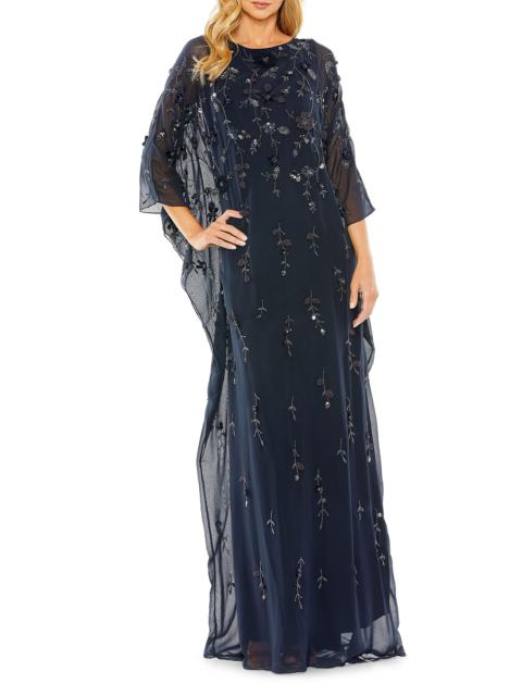 MAC DUGGAL Women's Embellished Trapeze Dress - Midnight