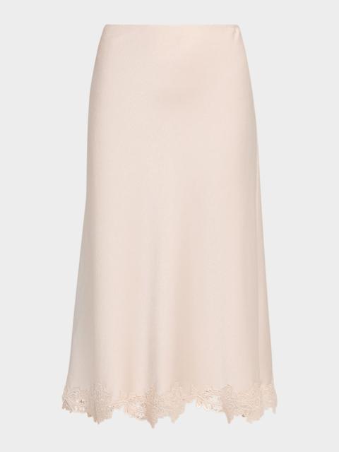 KOBI HALPERIN Brooks Lace-Trim Midi Skirt