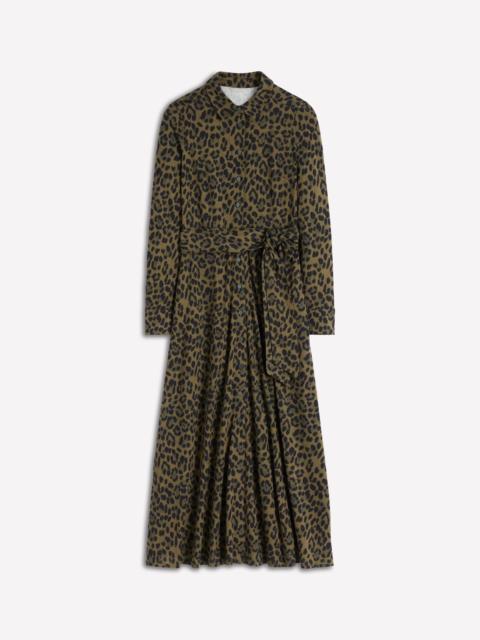 BODEN Marcia Jersey Shirt Dress-Military Olive, Brushed Animal