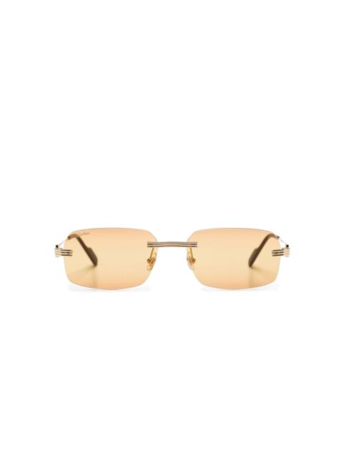 logo-plaque rectangle-frame sunglasses