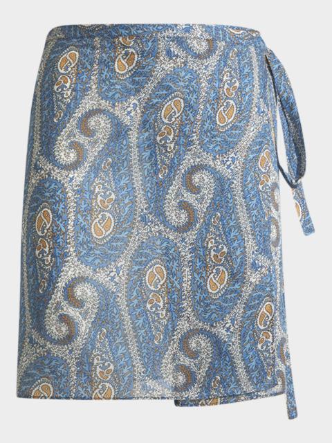 Etro Paisley Wrap Mini Skirt