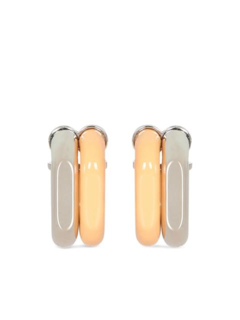 rabanne two-tone hoop earrings