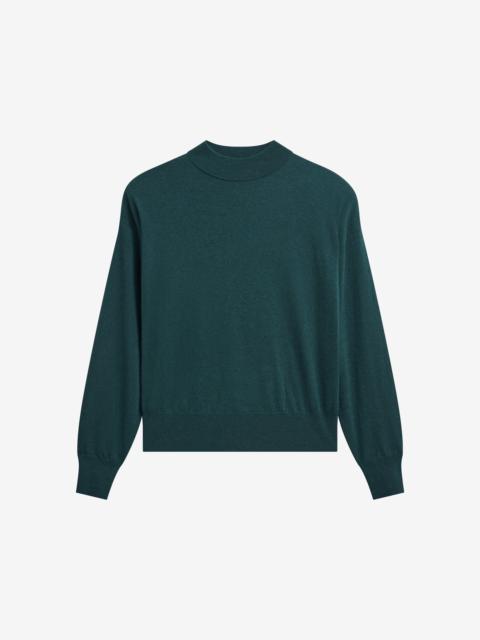 The Frankie Shop Rue Padded High Neck Sweater - Bottle Green