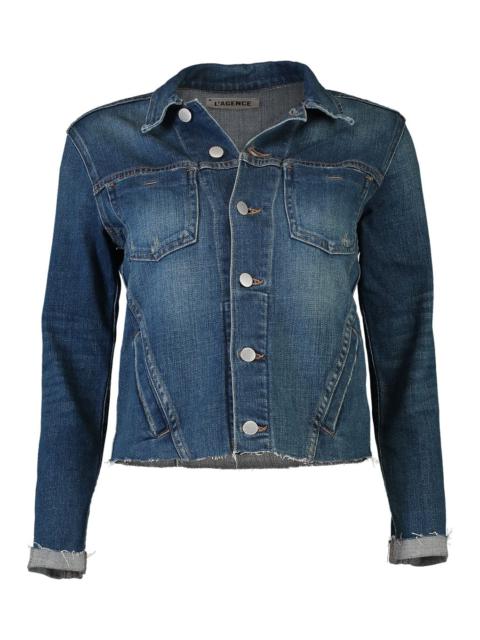 L'AGENCE Janelle Raw Denim Jacket