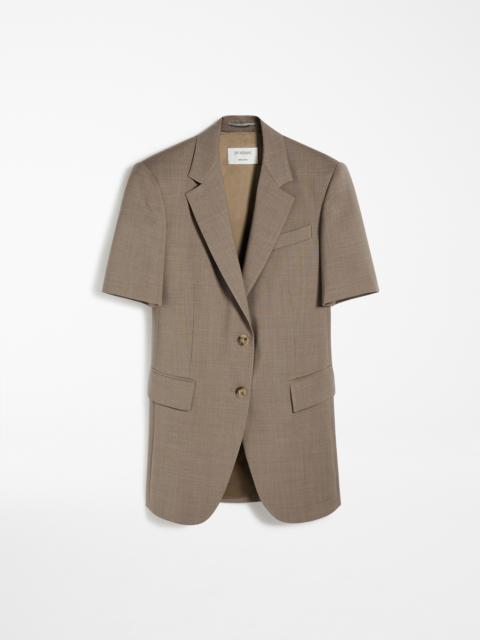 Sportmax PANTERA Short-sleeved stretch wool blazer
