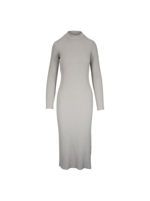 ribbed long-sleeve dress