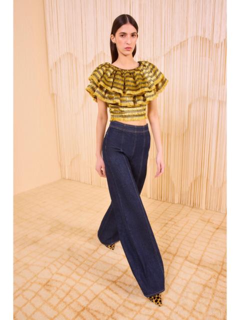 Clover Ruffle Crop Top