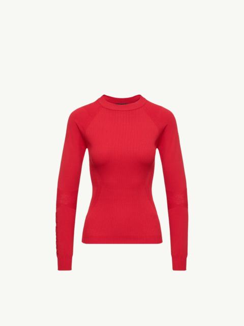 Crêpe Viscose Blend Sweater