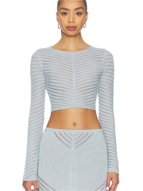 DEVON WINDSOR Raya Metallic Top