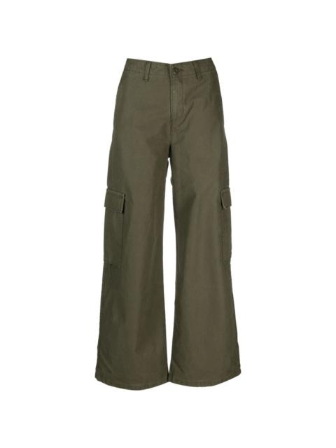 mid-rise cotton cargo pants