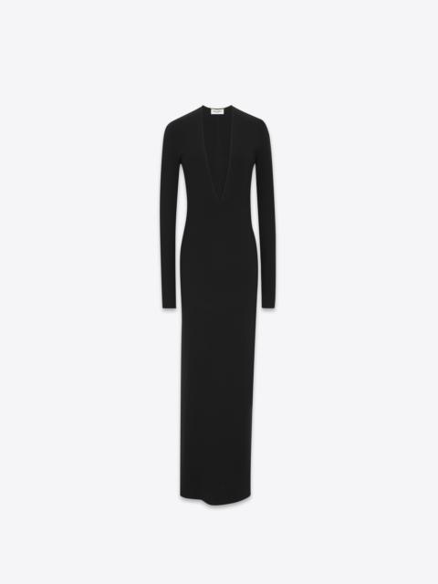 SAINT LAURENT long dress in wool