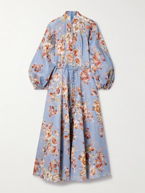 Zimmermann Awaken Floral-print Linen Maxi Dress