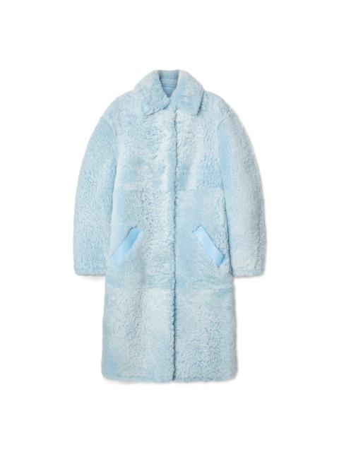 Off-White Shearling Round Coat