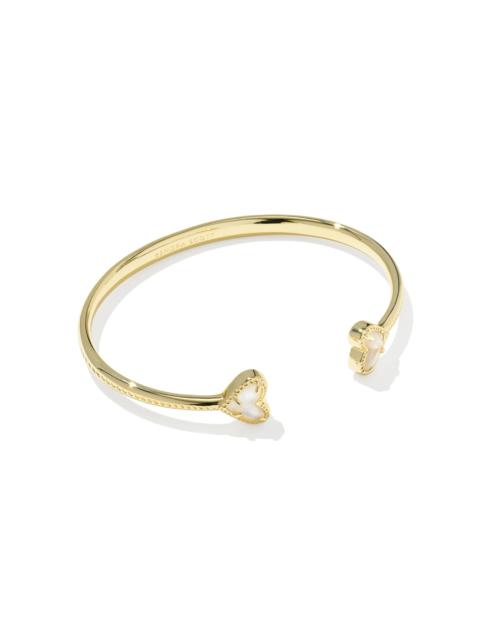 KENDRA SCOTT Framed Ari Heart Gold Cuff Bracelet