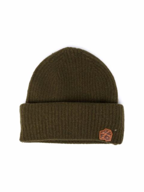 ADER error logo-patch ribbed-knit beanie