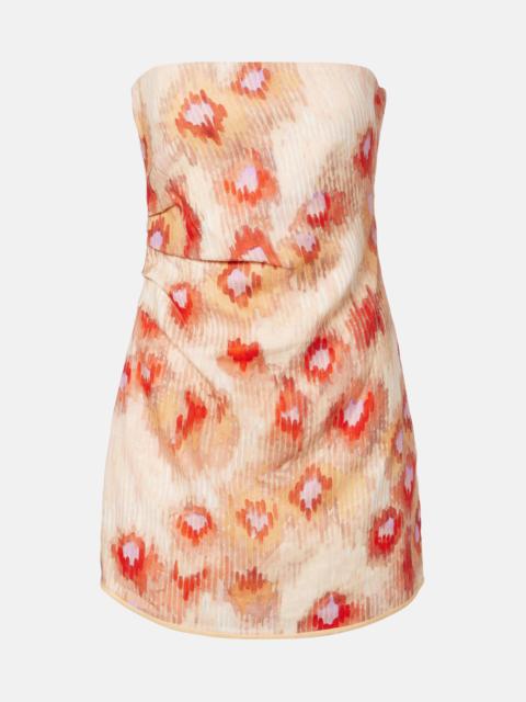 SIR. Fiorella floral linen minidress
