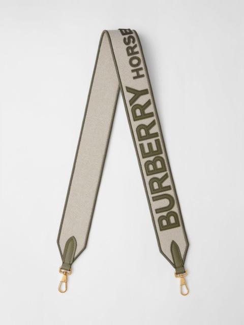 Burberry Cotton Canvas and Leather Pocket Bag Strap