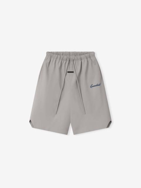 ESSENTIALS Bonded Nylon Signature Relaxed Short W/ Slit