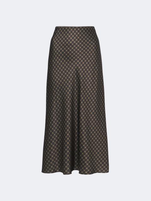 Vince Plaid satin slip skirt