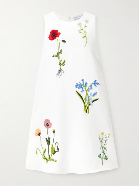 Stella McCartney Embroidered Crepe Mini Dress