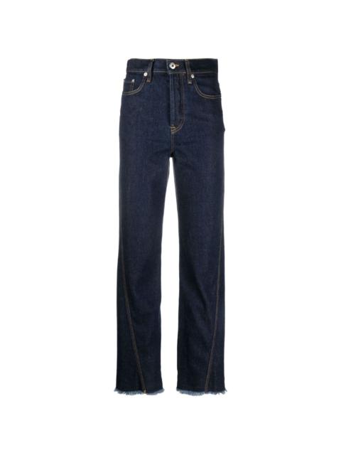 Lanvin frayed-edge straight-leg jeans