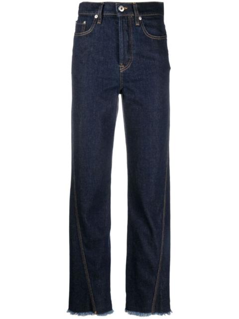 Lanvin frayed-edge straight-leg jeans