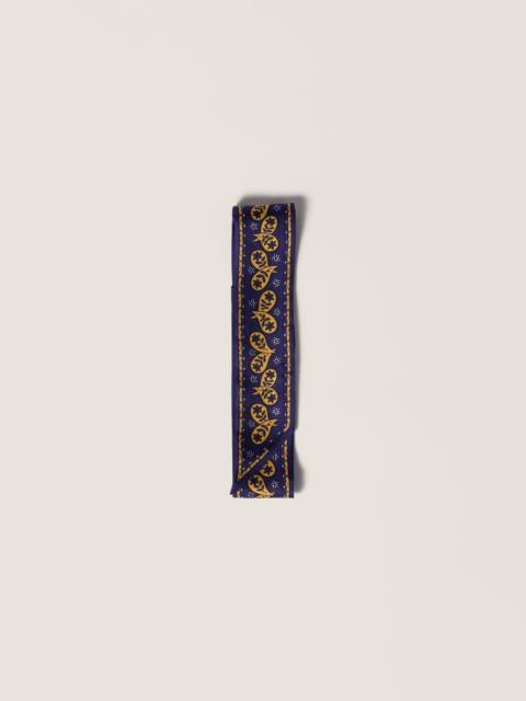 Miu Miu Printed twill scarf