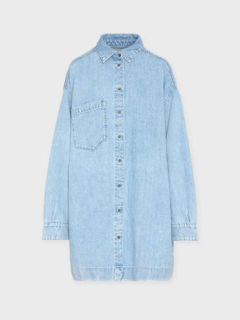 7 For All Mankind Dress Overshirt Maxi Light blue