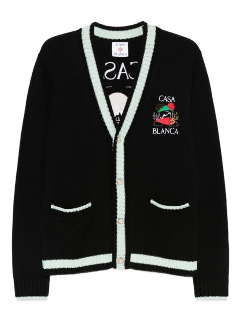CASABLANCA Casablanca Embroidered Panel Cardigan